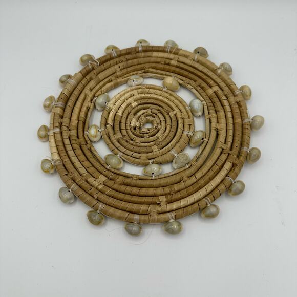 Cowrie Shell Trivet 8.5 inch - Picture 1 of 6